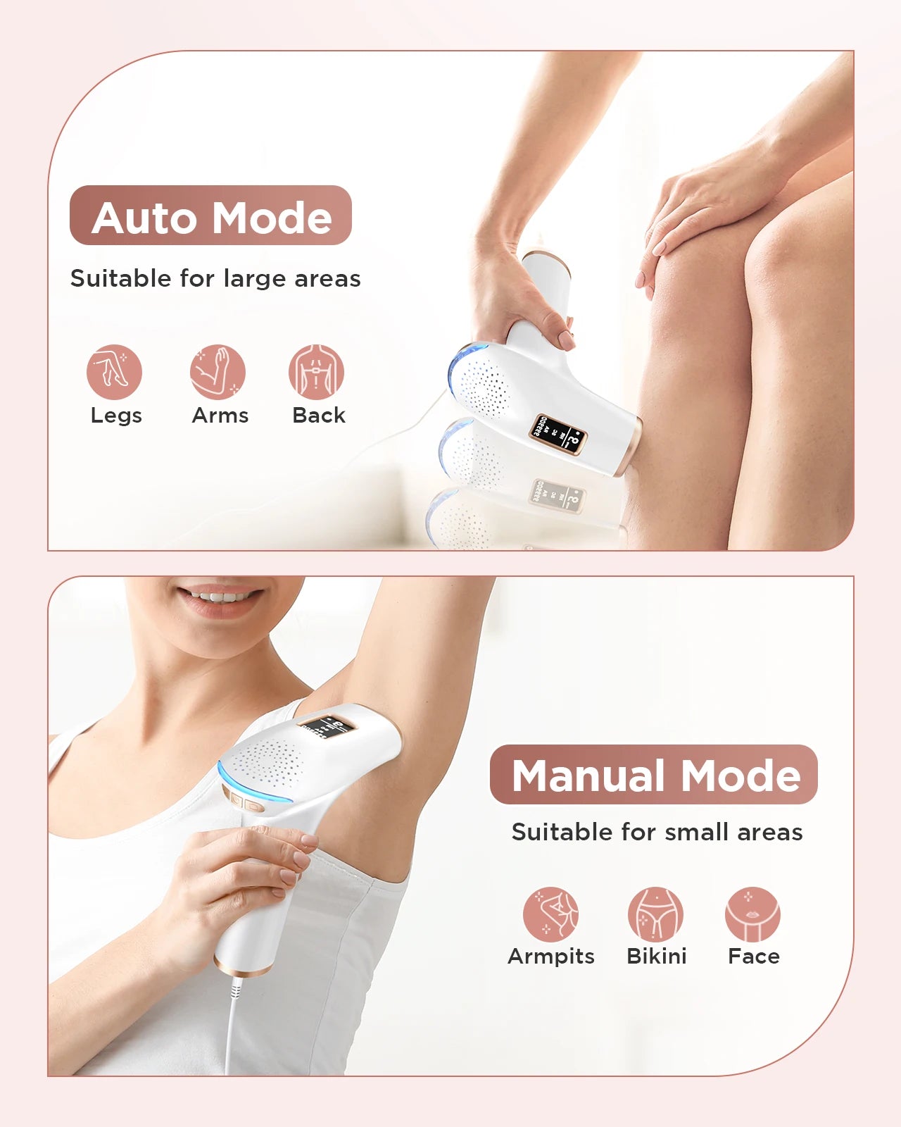 3-In-1 Laser Epilator Painless IPL Hair Removal for Women Bikini Legs Arms Laser Hair Remover 999900 Flash Permanent Depilato