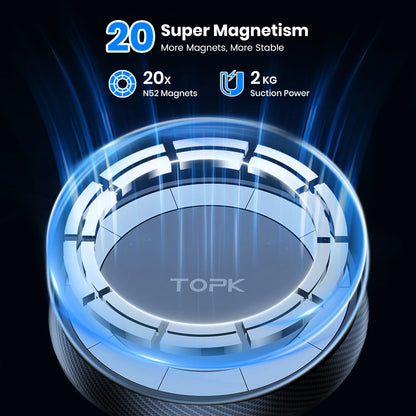Mag-Safe Magnetic Car Phone Holder Car Mount for Windshield and Dashboard[Strong Suction]Adjustable Long Arm for Cellphones