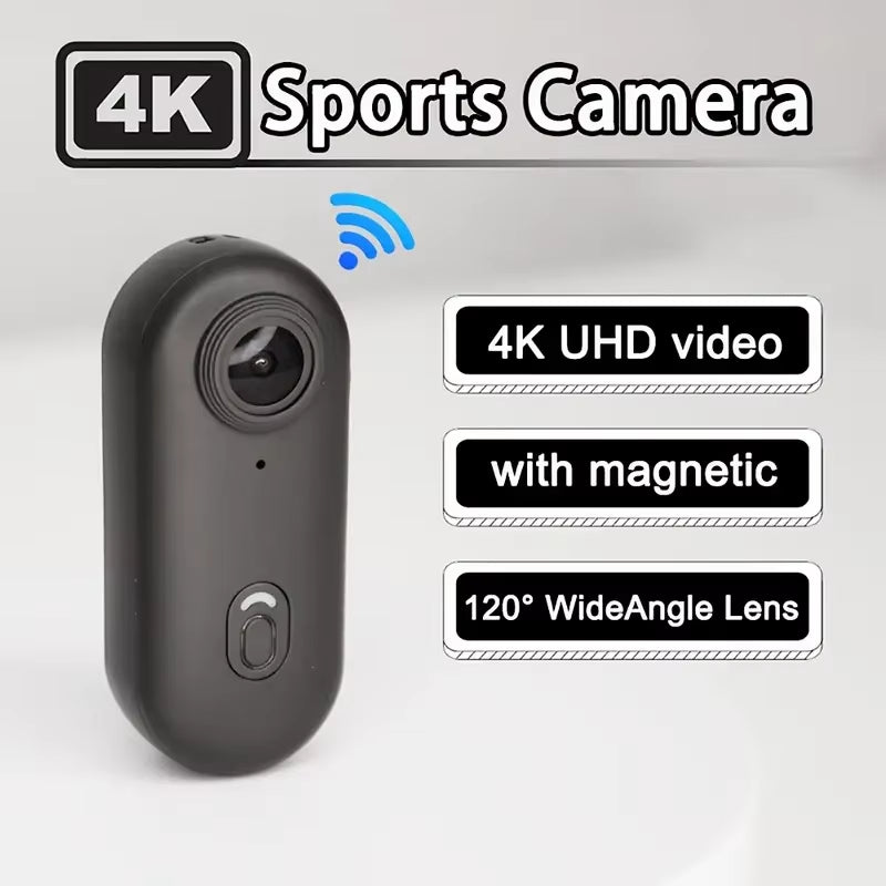 Travel Ready 4K Camera Mini HD 1080P Action Cam Wireless Wifi Bodycam Sport Recorder Pocket Lens Outdoor Adventure Photography
